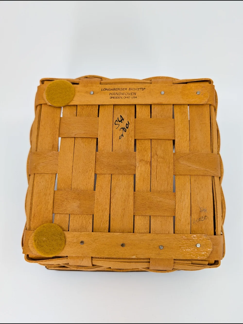 Longaberger 2001 Father's Day Tic-Tac-Toe Basket/Lid/Protector/Game Pieces XO
